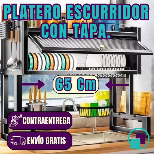 𝐏𝐋𝐀𝐓𝐄𝐑𝐎 𝐄𝐒𝐂𝐔𝐑𝐑𝐈𝐃𝐎𝐑 𝐂𝐎𝐍 𝐓𝐀𝐏𝐀 - 𝟔𝟓 𝐂𝐌